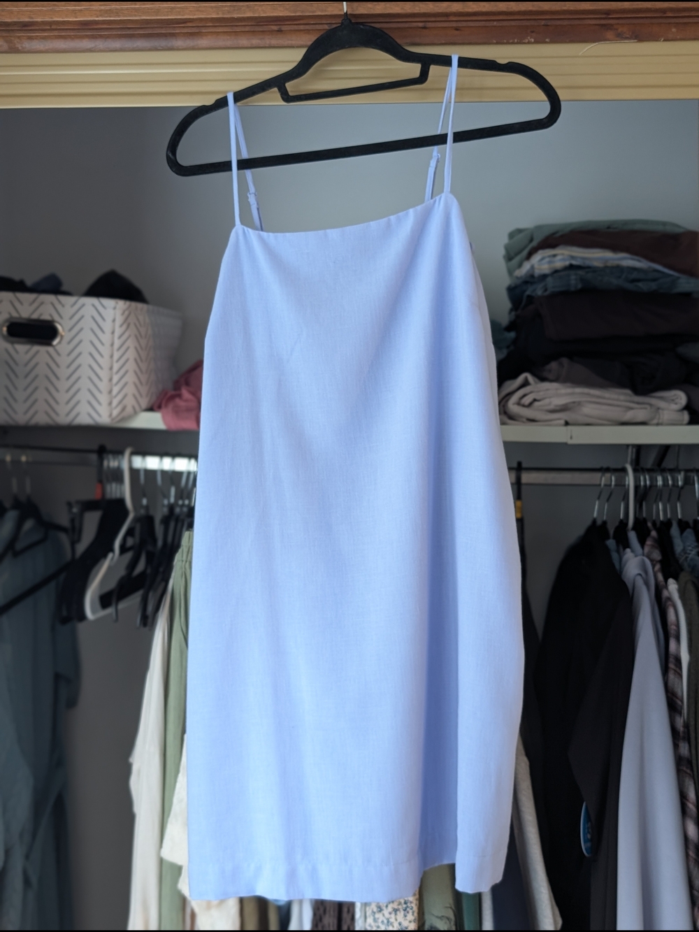 Old Navy Pale Blue Spaghetti Strap Mini Dress